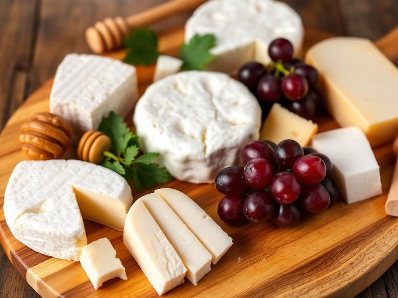 Italienska ostar upplagda på en rustik skärbräda